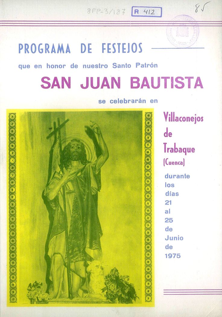 Fiestas patronales en honor a San Juan Bautista 1975 Villaconejos de Trabaque